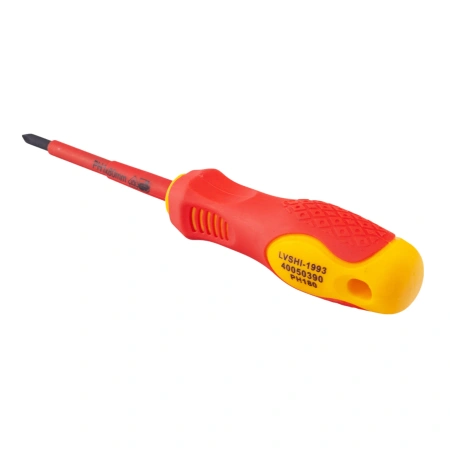 Отвертка диэлектрическая крестовая 1000В VDE PH1*80 мм RAGE by VIRA (397019); УТ-00000361